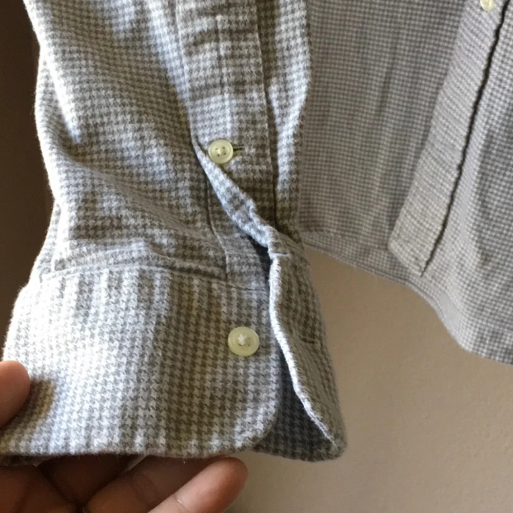 Polo by Ralph Lauren Men's Light Gray Check Button-Down Shirt